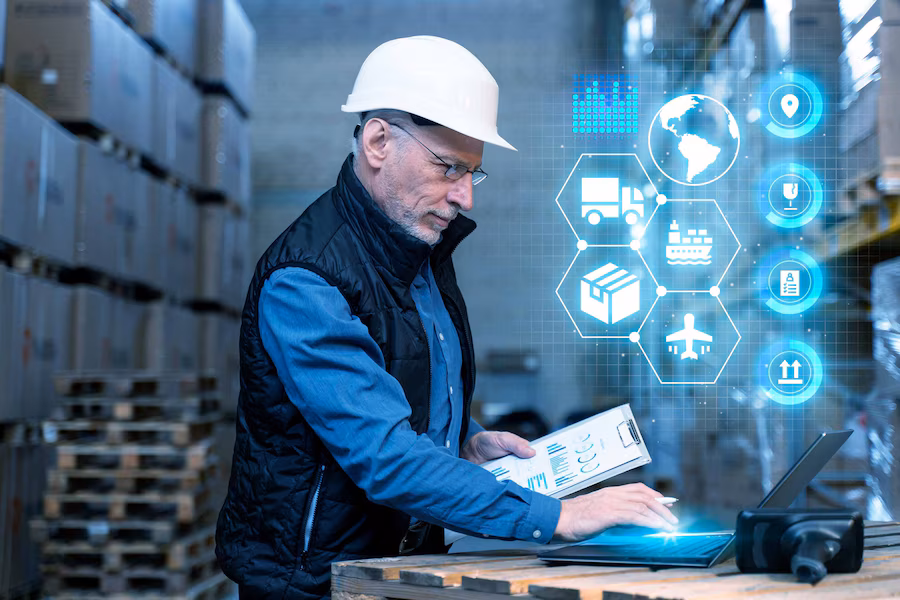 hombre casco fuerte mirando collage hologramas portatil 23 2151801988